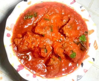A plate of No Oil Nigerian Stew