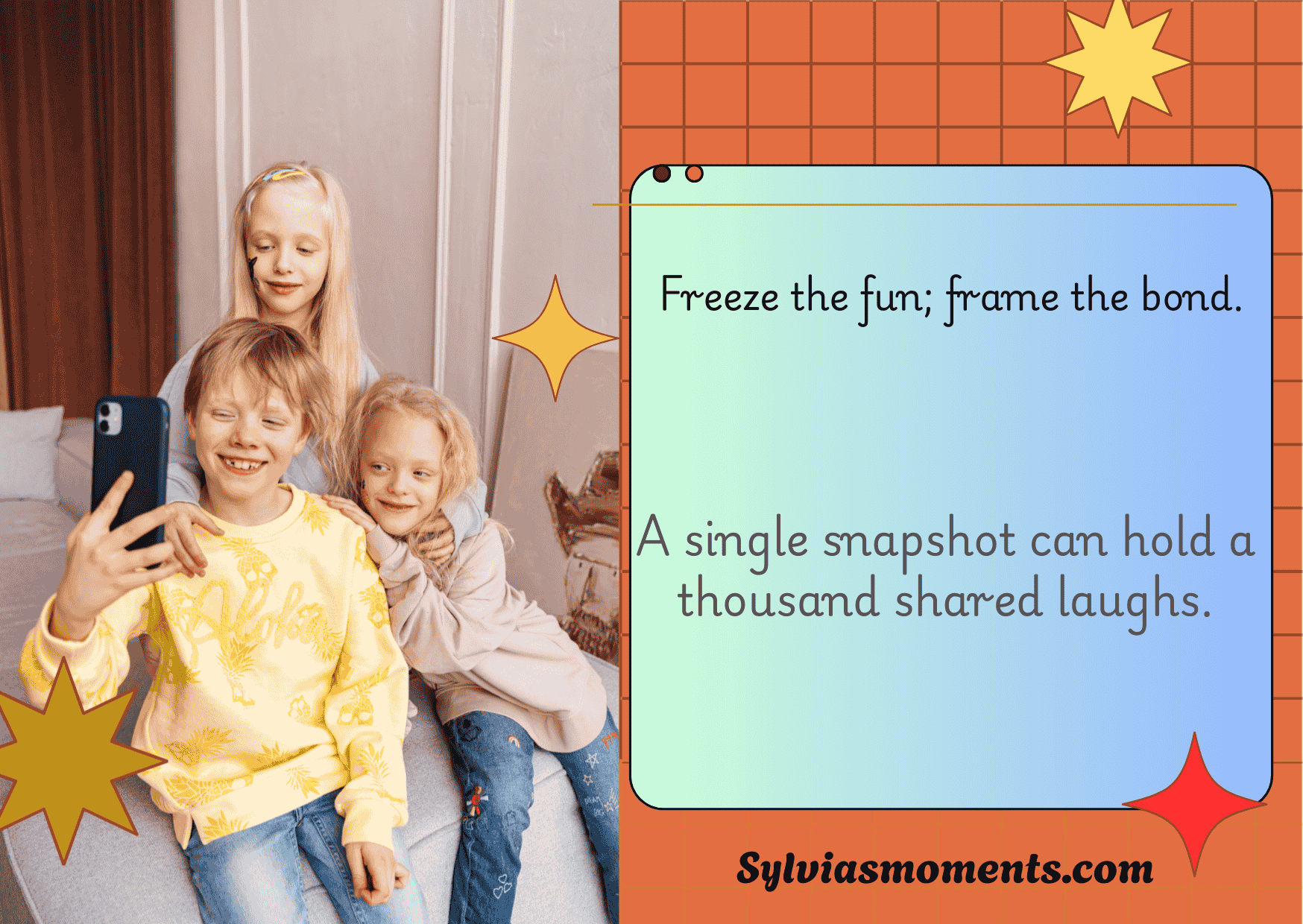 Capturing moments together is what siblings do best