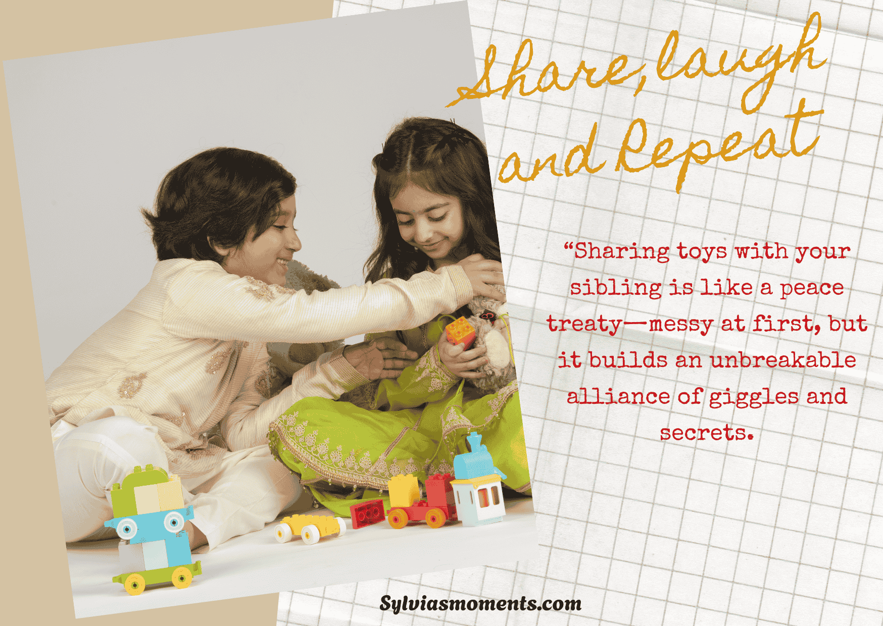 Siblings bond,How to help make it stick-Sharing toys