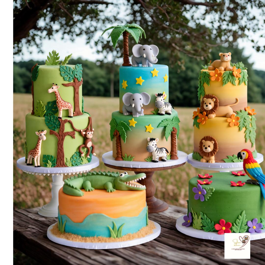 1ST-BIRTHDAY-CAKE-IDEAS-1-jUNGLE-SAFARI-CAKE