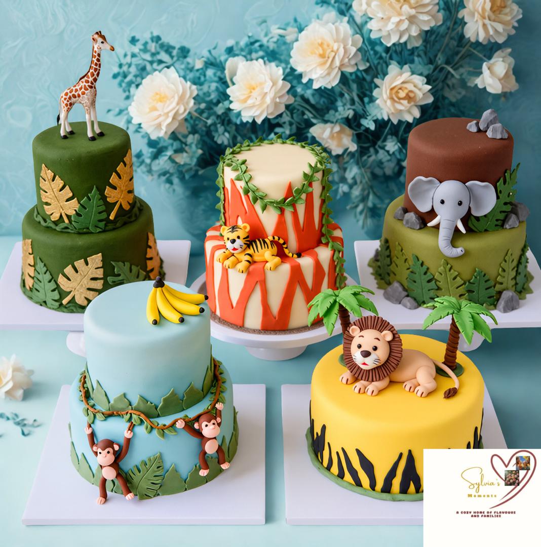 1ST-BIRTHDAY-CAKE-IDEAS for boys and girls JUNGLE-SAFARI-CAKE