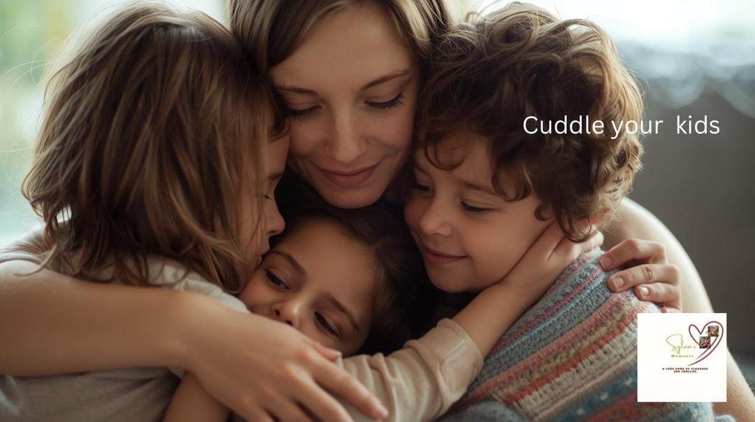 50-free-self-care-tips-for-busy-moms-Cuddling-your-kids