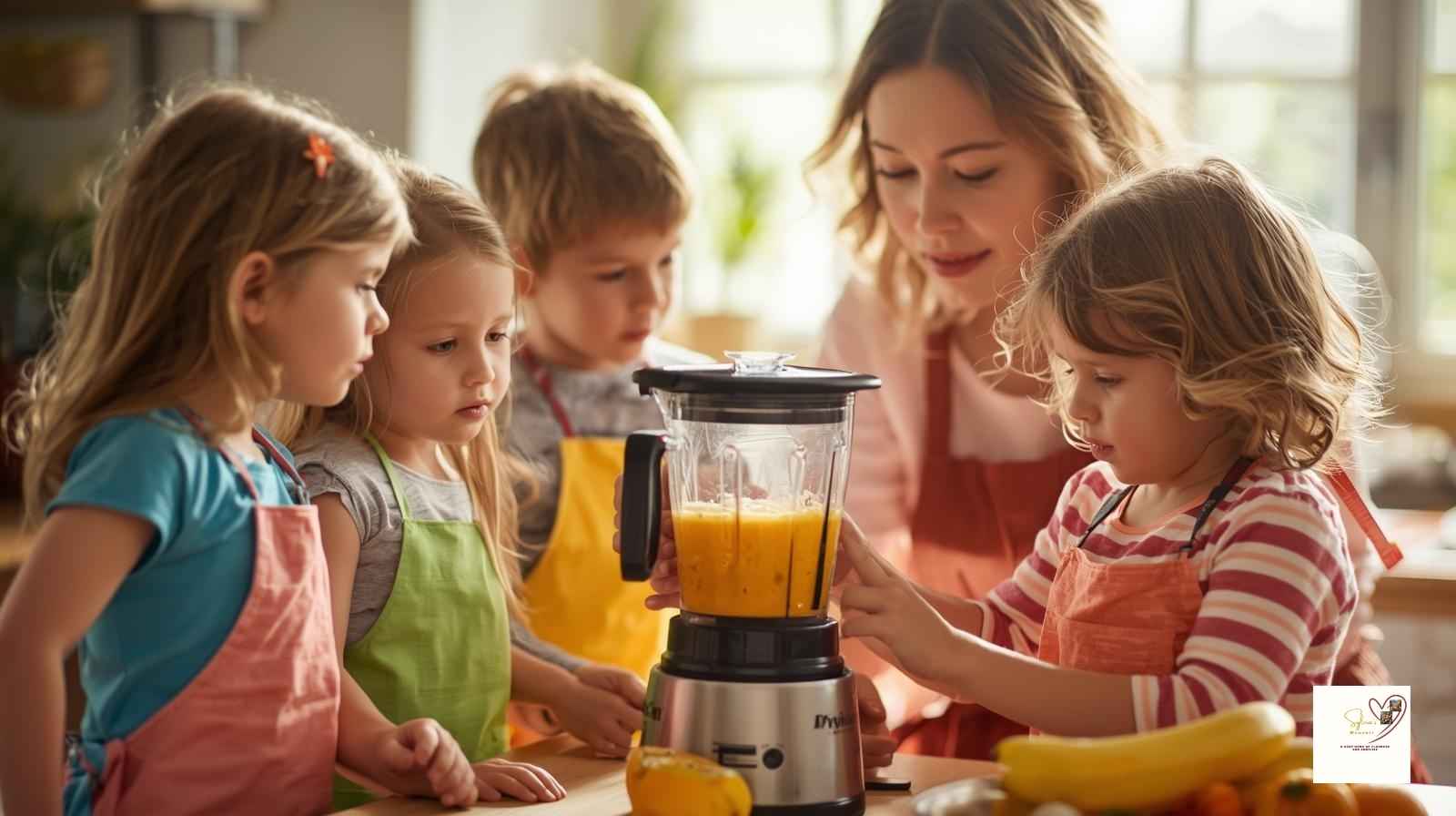  A-mom-supervising-blender-use