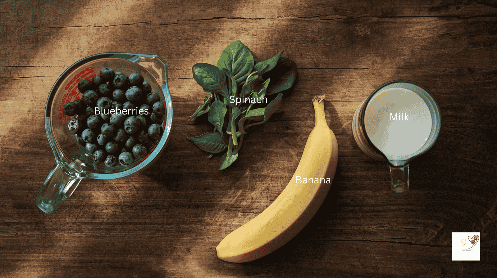  Ingredients for Blueberry Spinach Super Smoothie