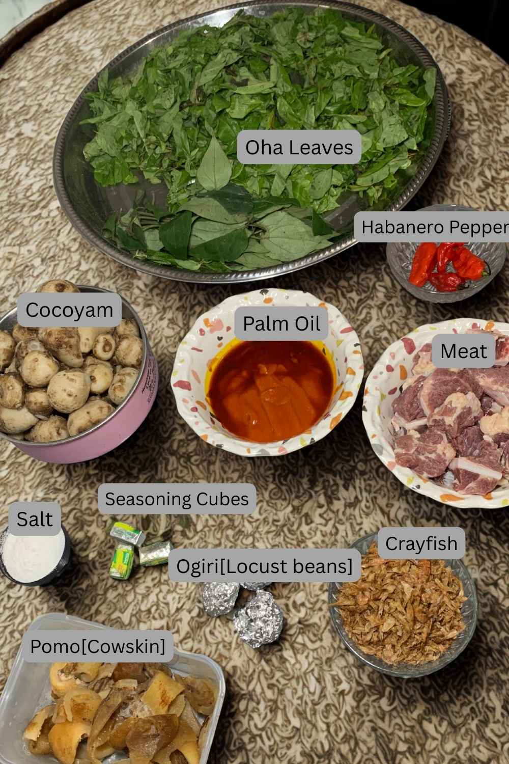 Pictural-Array-of-Ingredients-for-oha-soup