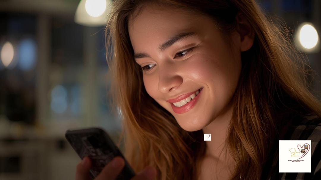 Smiling at memories to release stress for moms