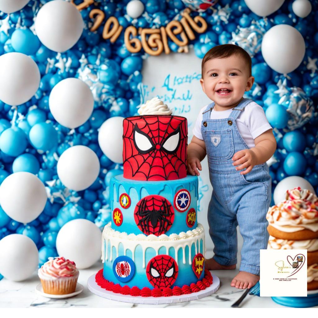 Spiderman themed cake for boys