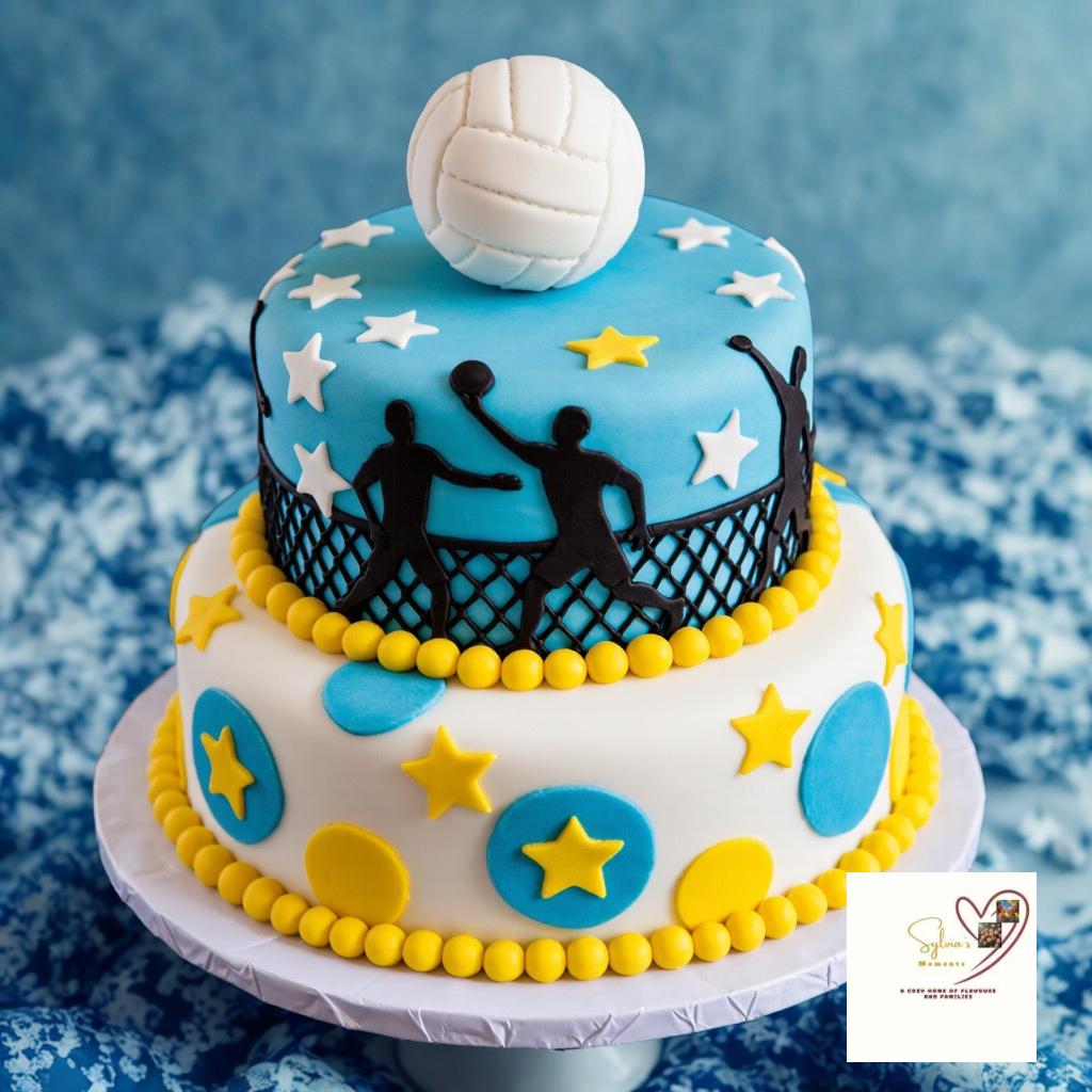 Volleyball inspired cake for boys