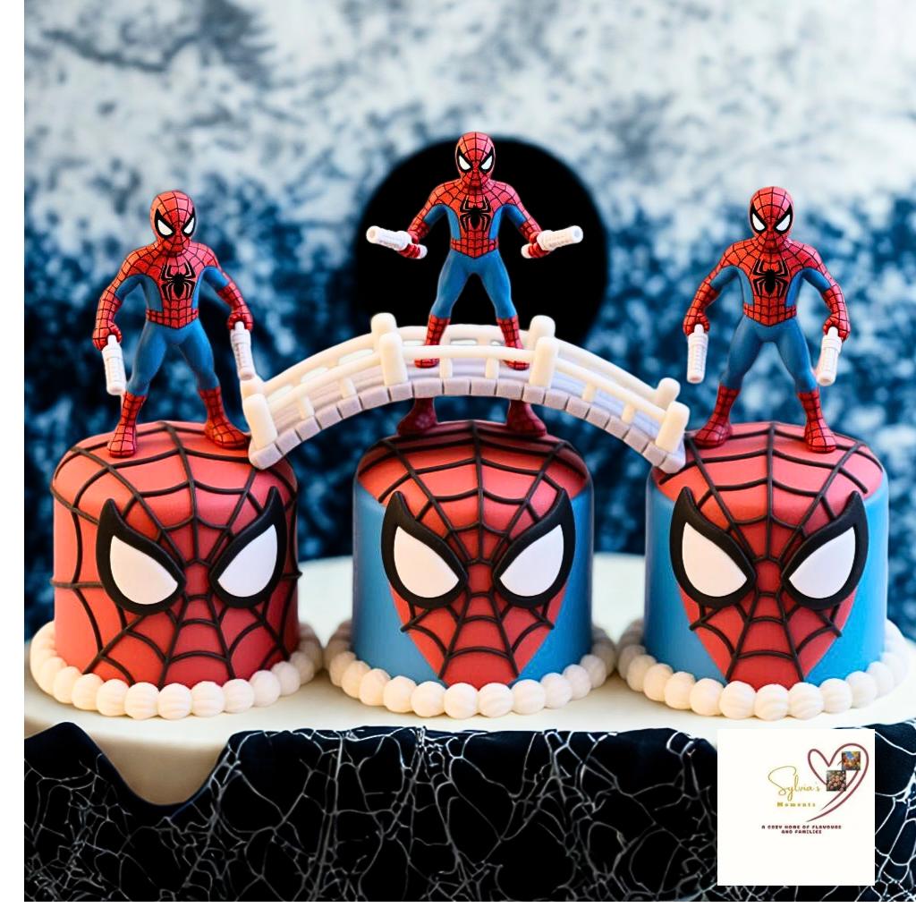 Triplet Spiderman Cakes