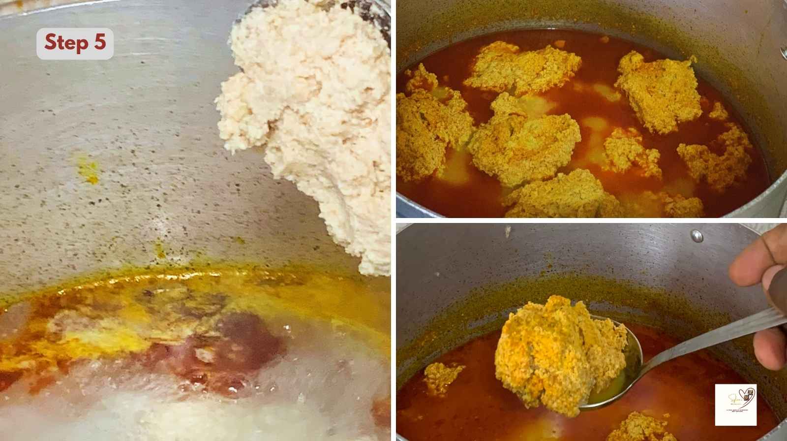 Adding-lumpy-Egwusi-in-POT