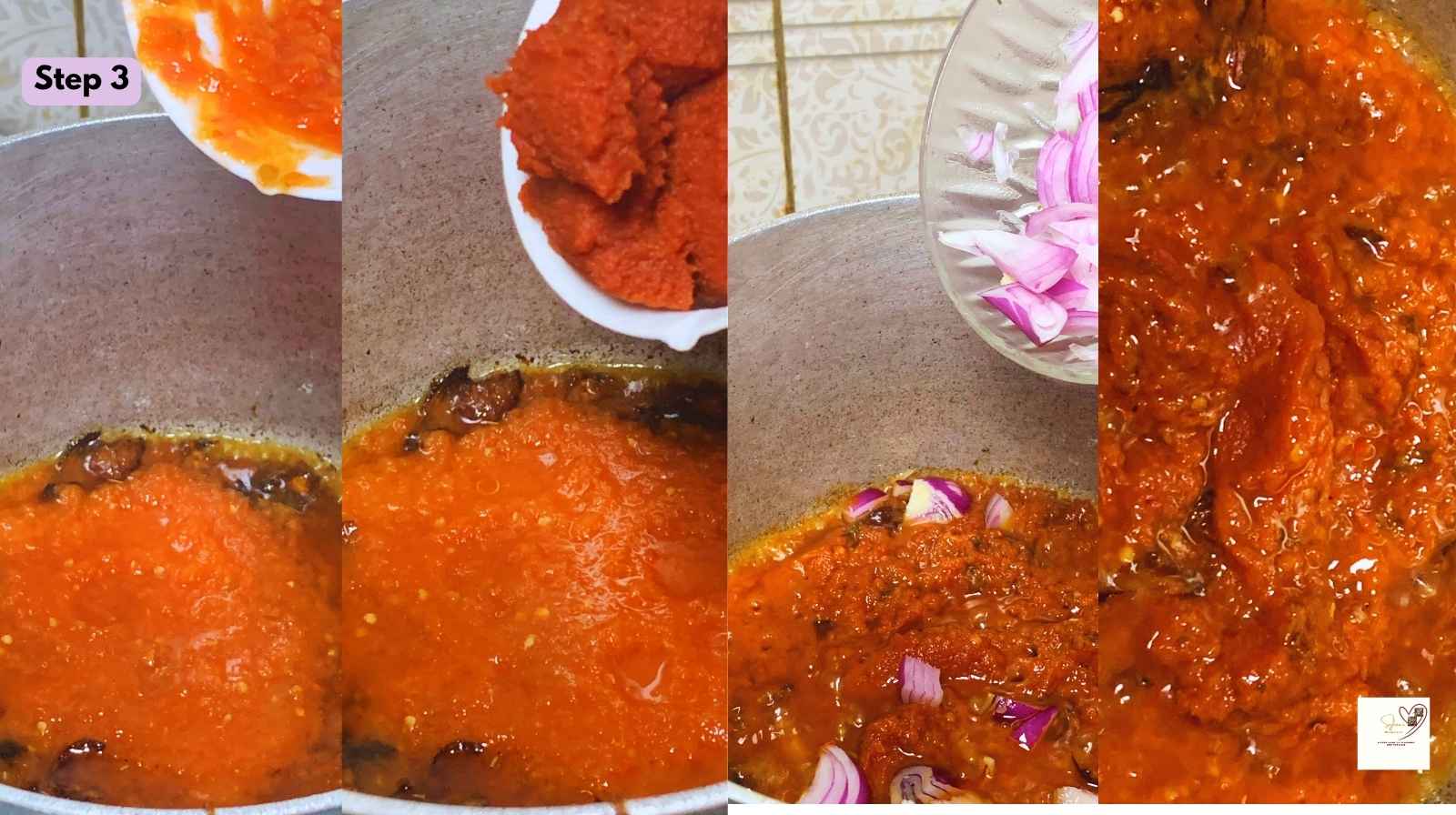 Frying-the-Tomato-Pepper-Blend-and-Tomato-Paste-for-macaroni-recipe