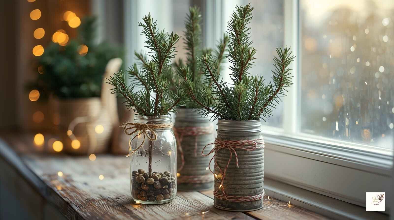  10-Easy-DIY-Christmas-Crafts-Using -Nature-Mini-Pine-Branch-Table-Trees
