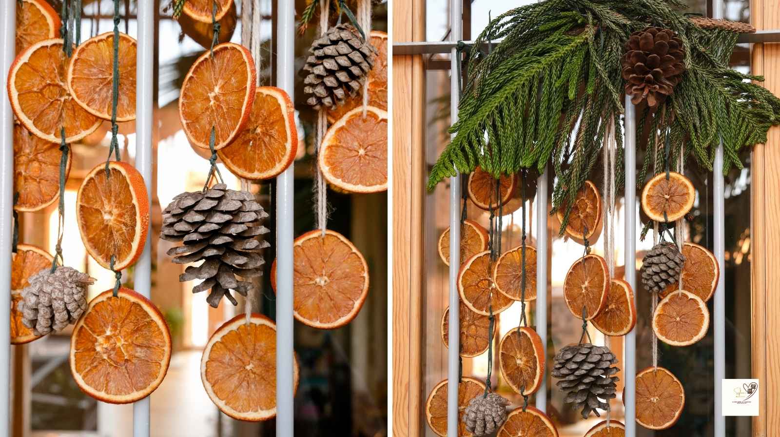  10-Easy-DIY-Christmas-Crafts-Using -Nature-Orange-and-pinecone-decor