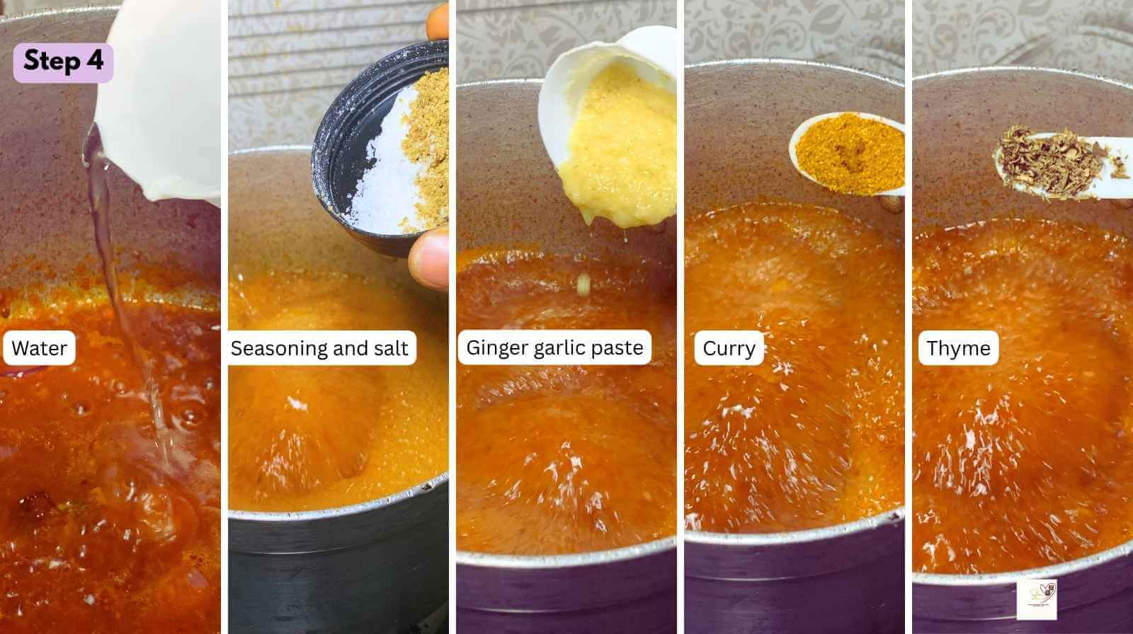 Seasoning-the-tomato-sauce-for-jollof-macaroni-recipe