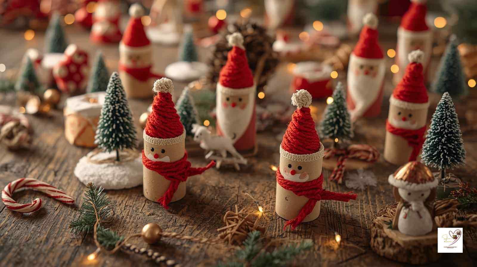 A-santa-village-with-santa-made-from-toilet-papers