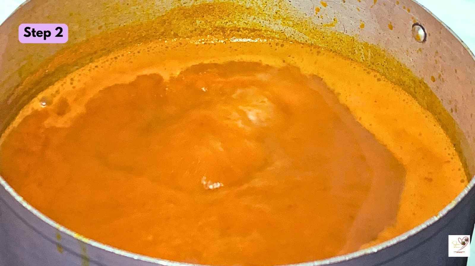 Nigerian-Banga-Stew-How-to-Make-Ofe-Akwu-Allowing-the-Banga-extract-to-simmer-