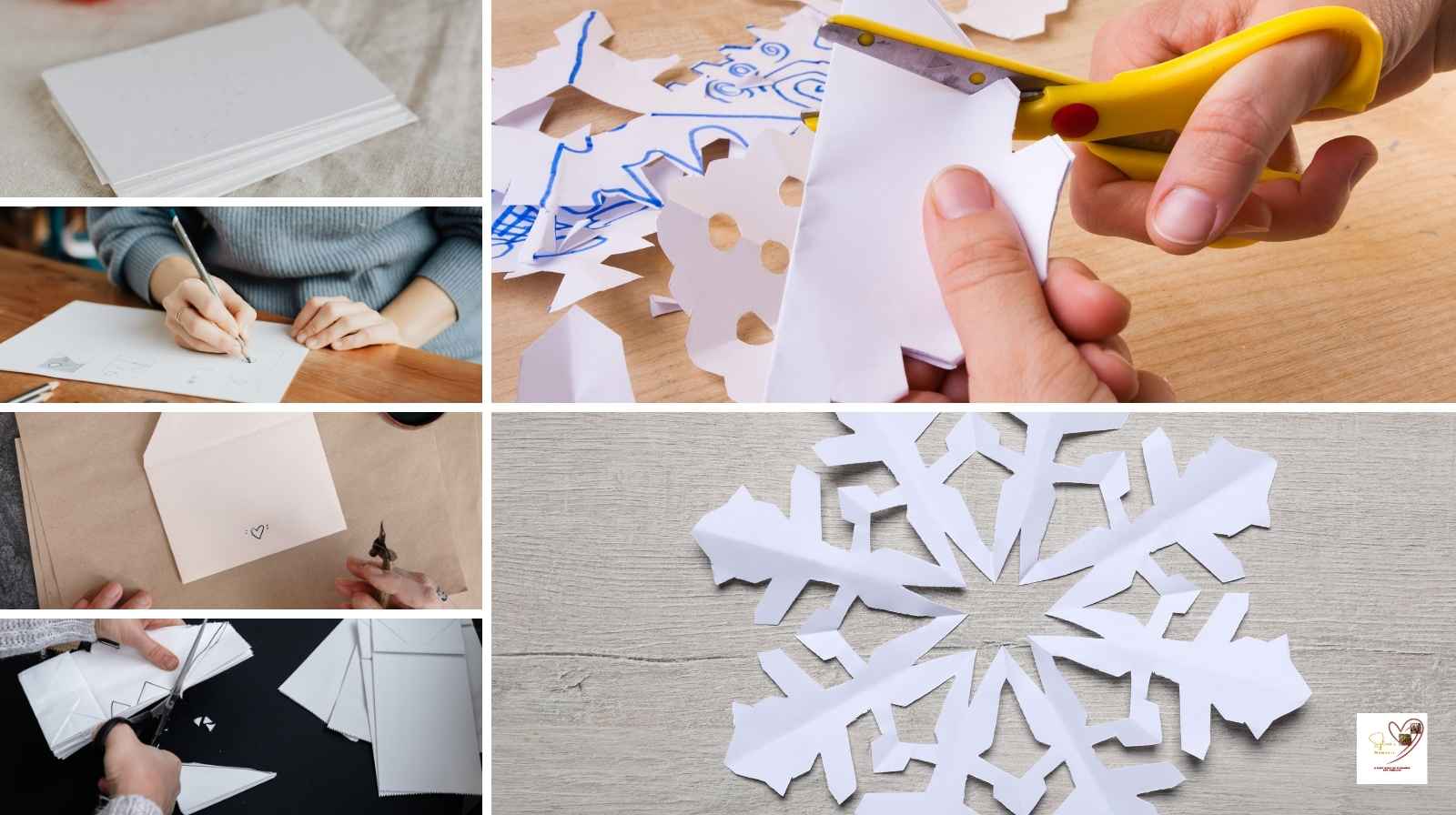 DIY-Kid-Friendly-Christmas-Decorations-on-a-Budget-Making-snowflakes-with-papers