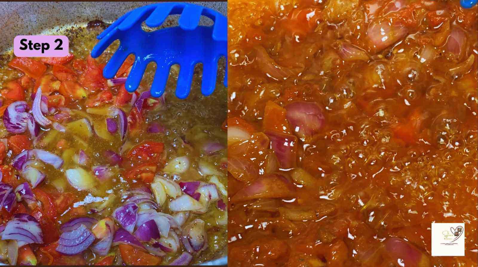 Preparing-the-tomato-base-for-one-pot-spaghetti