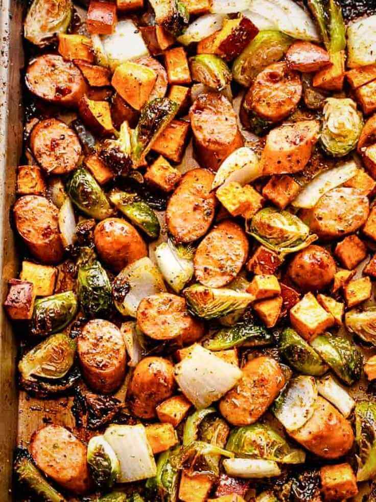 Roasted-Sausage-Sweet-Potatoes-Brussels-Sprouts