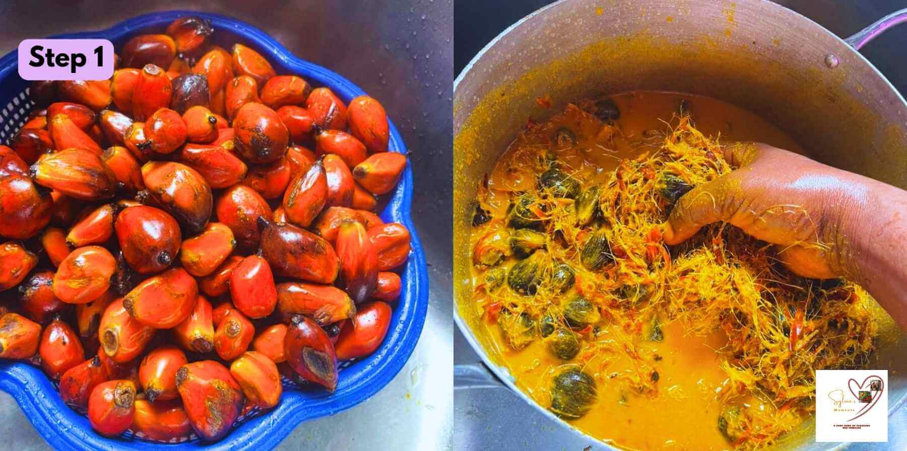 how-to-process-palm-oil-extract-banga-for-stew-