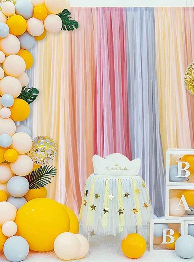 Fabric-Swag-Backdrop-31-Creative-Baby-shower-Backdrop-Ideas-(-Gender‑Neutral-&-Stunning-)