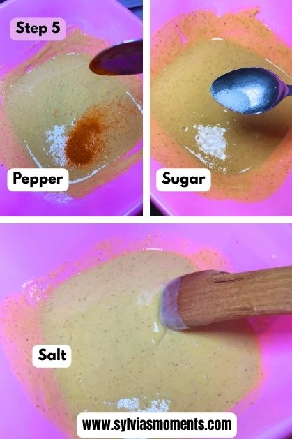 Adding-spice-to-plantain-pancakes