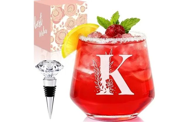 Engraved-Stemless-Wine-Glasses-24-Best-Personalized-Mother’s-Day-Gifts