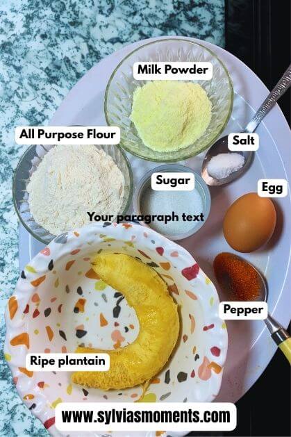ingredients-for-spicy-plantain-pancake-recipe