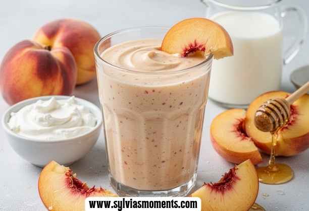 Peach-Yogurt-Smoothie-15-healthy-fruit-smoothies-for-busy-mornings