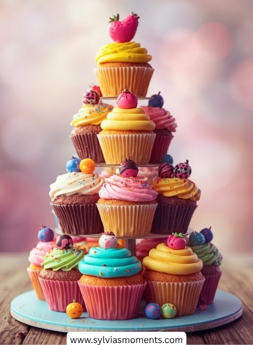Cupcake-Tower-Cake-18-Baby-Shower-Cake-Ideas-That-Are-Too-Good-to-Eat