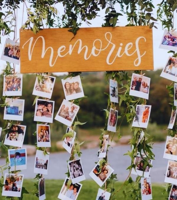 Memory-Photo-Wall-21-Insanely-Cute-Bachelorette-Party-Decorations-That-Scream-Luxury-on-a-Budget