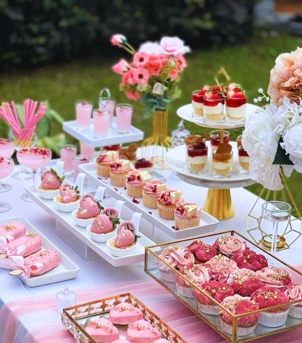 Styled-Dessert-Table-21-Insanely-Cute-Bachelorette-Party-Decorations-That-Scream-Luxury-on-a-Budget