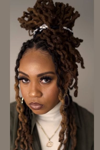 Textured-Messy-Loc-Bun