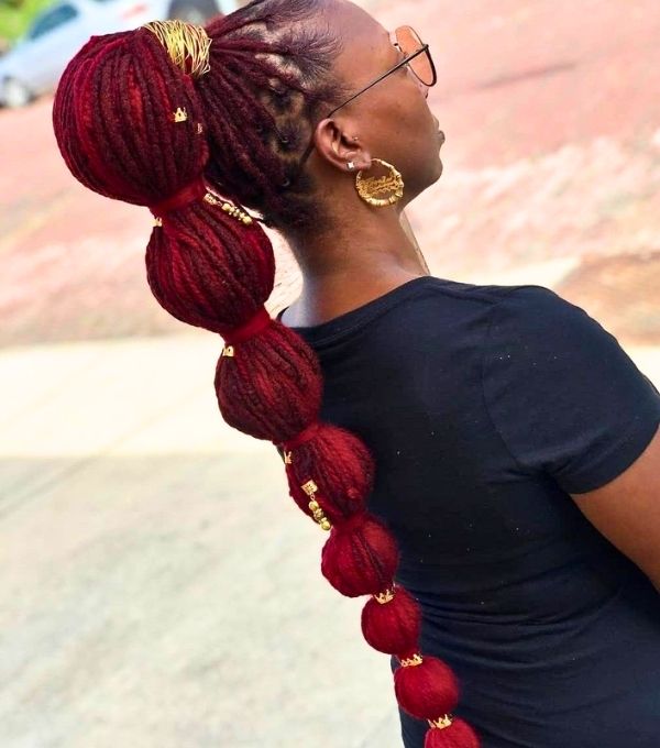 Bubble-Ponytail-Loc-Style-30-Show-Stopping-Birthday-Loc-Styles-You-Will-Love-To-Copy