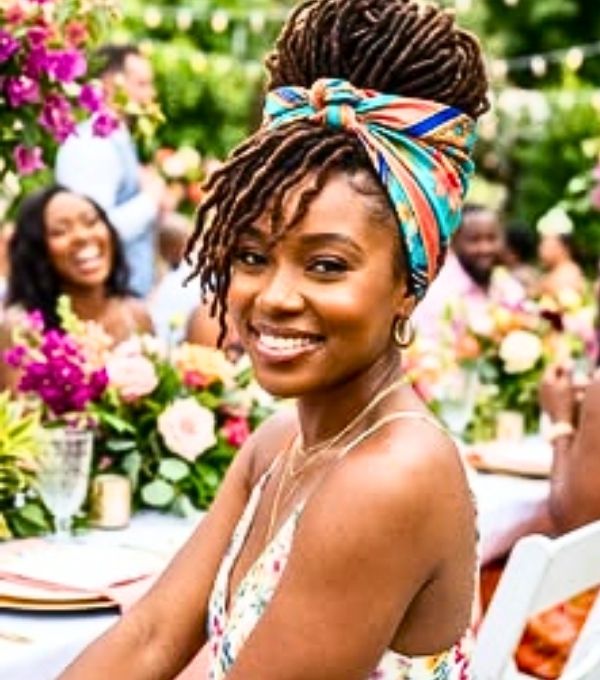 loc-bun-with-scarf-20-Summer-Loc-Styles-That-Stay-Neat-in-Humidity-Easy-Protective-Vacation-Ready.